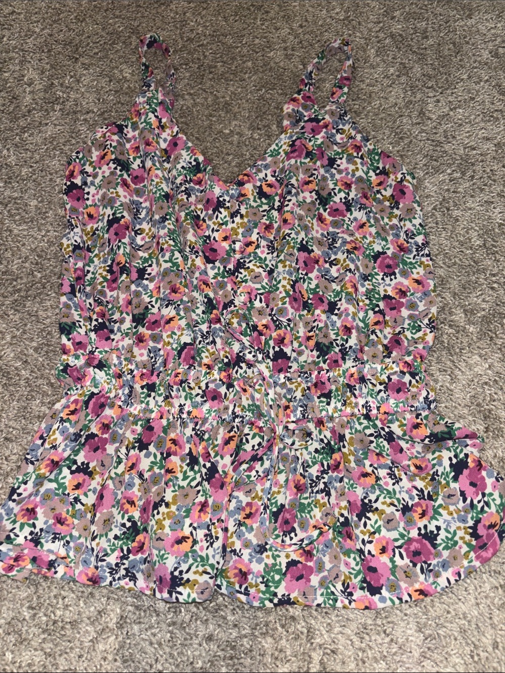 Women’s Floral Print Pink Sleeveless cami